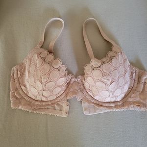 Savage Fenty beige lace bra